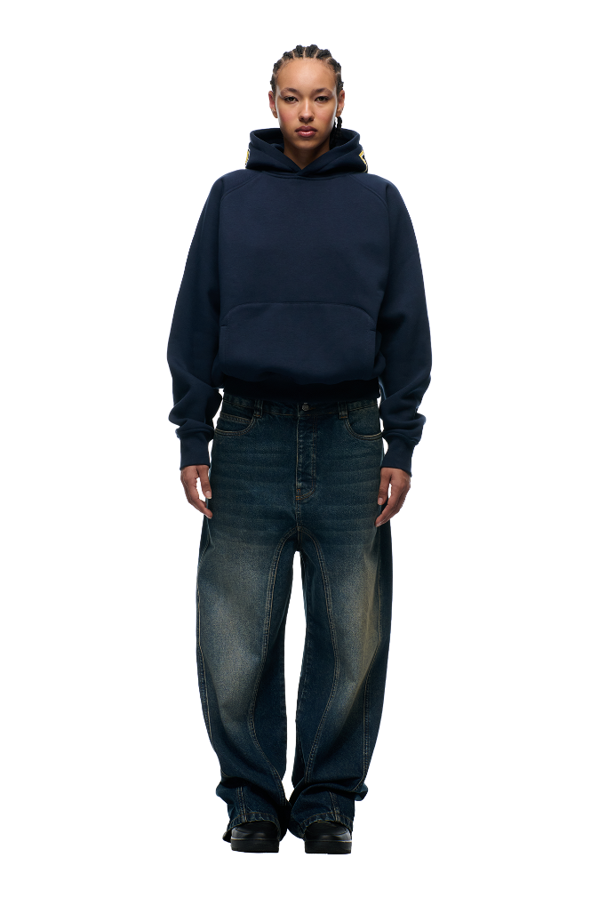 COLLEGE LETTER HOODIE MIDNIGHT BLUE