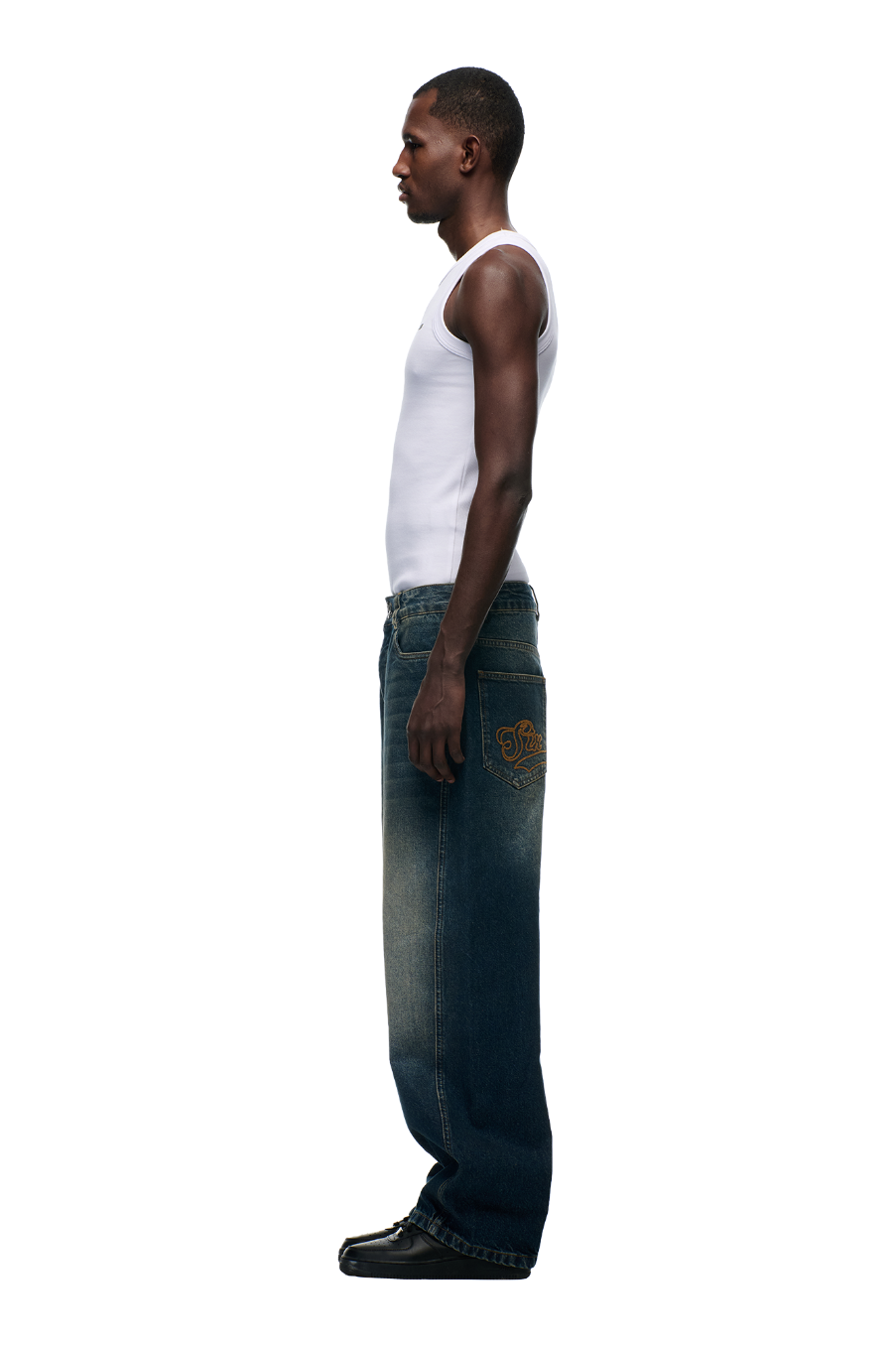 X-TRA WIDE DENIM DARK BLUE