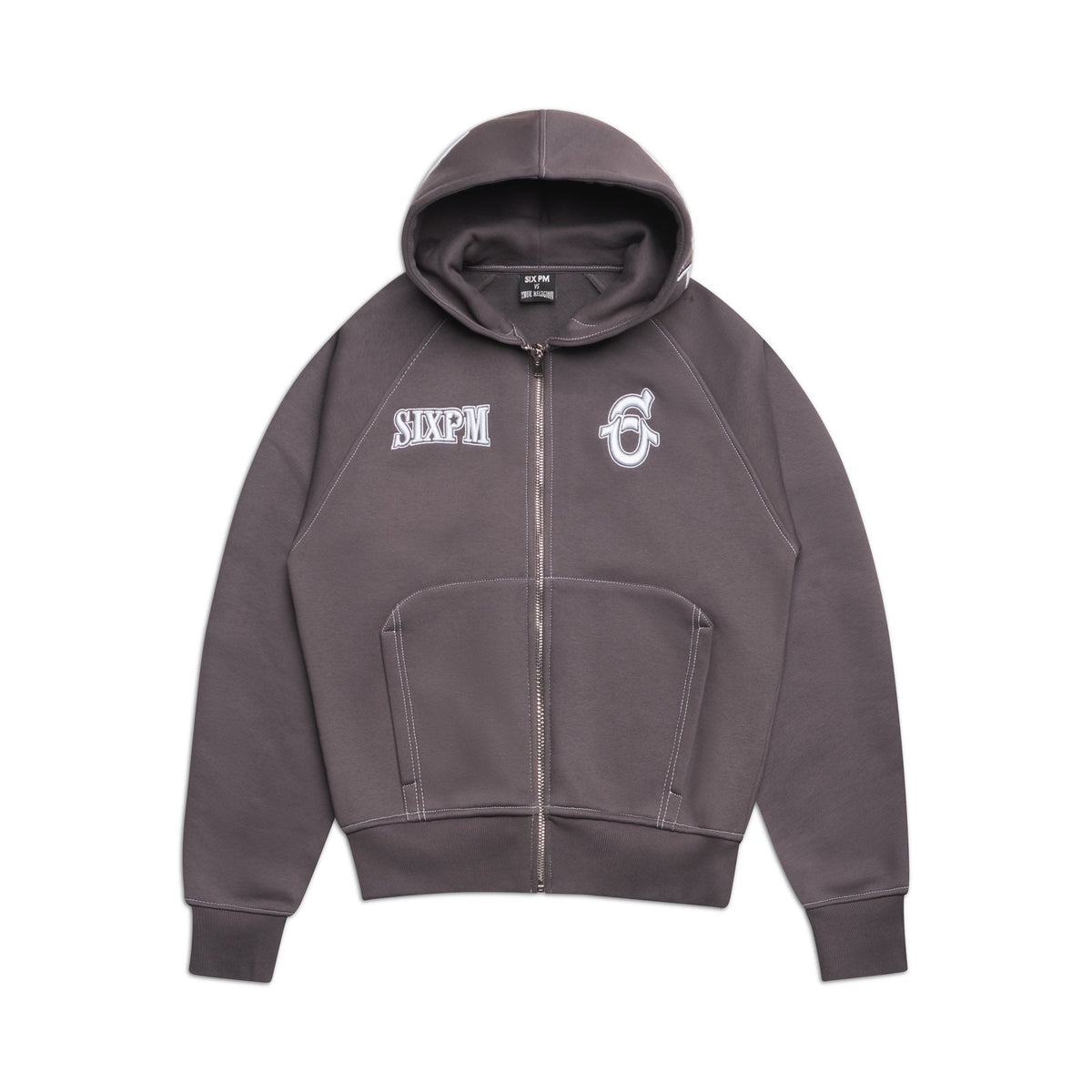 ICONS ZIP HOODIE ASH GREY