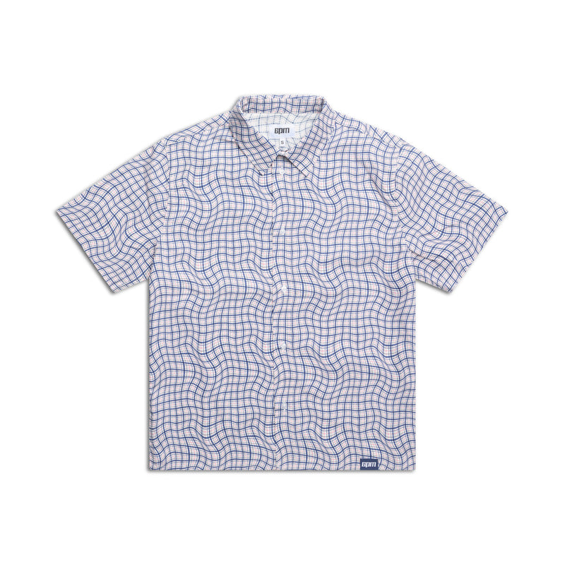 WARPED GRID SHIRT STRAWBERRY MILK