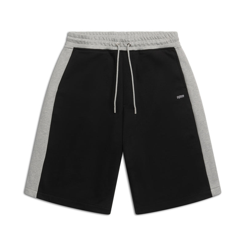 TWO TONE SWEAT SHORTS BLACK