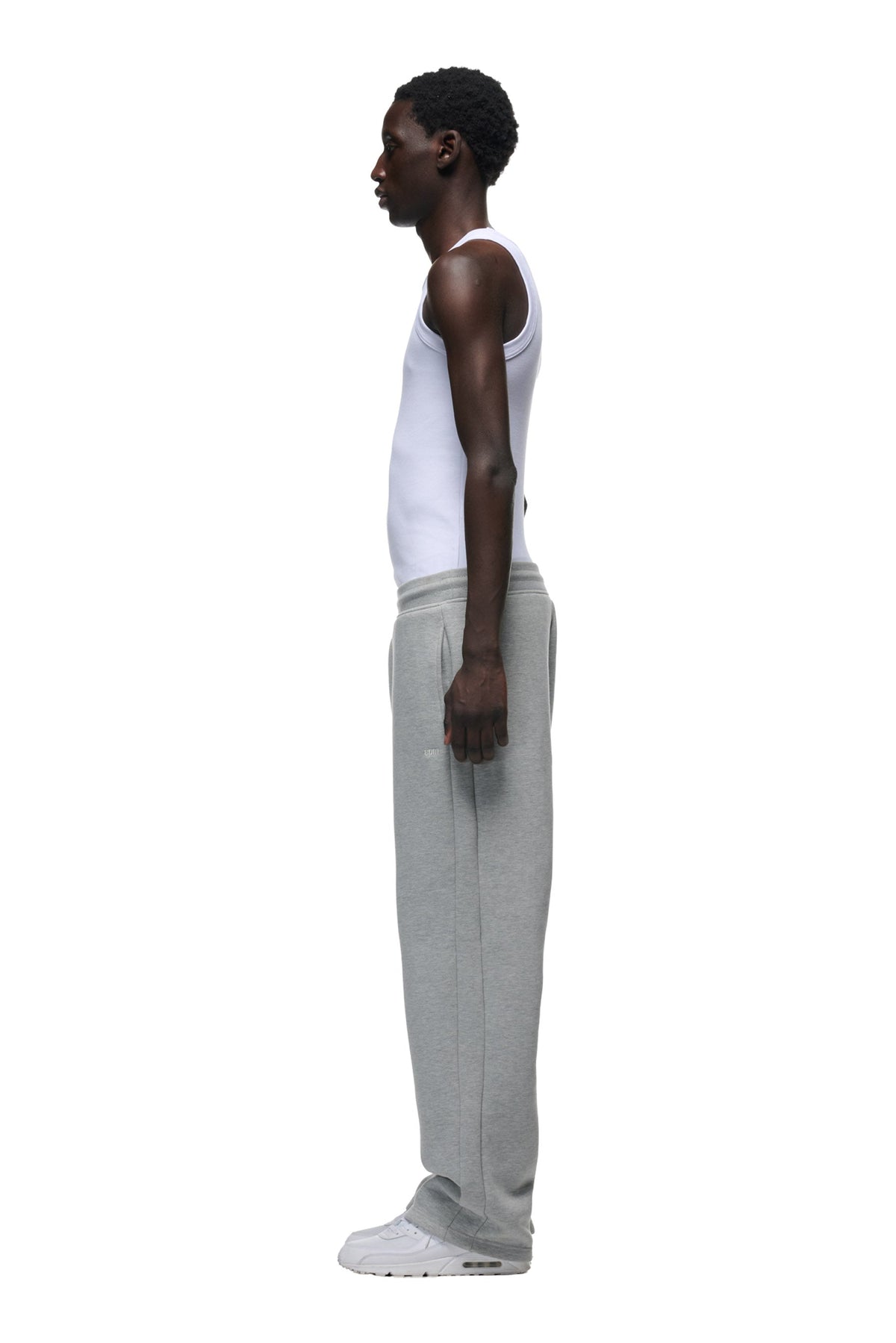 OPEN LEG JOGGER GREY MELANGE