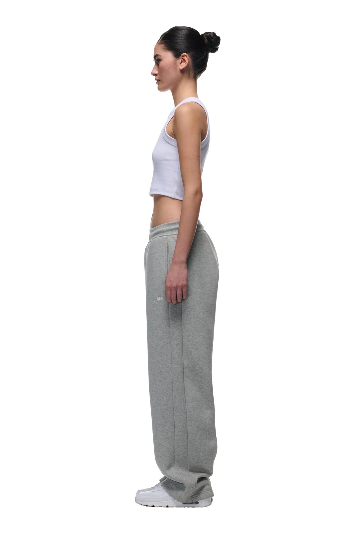OPEN LEG JOGGER GREY MELANGE