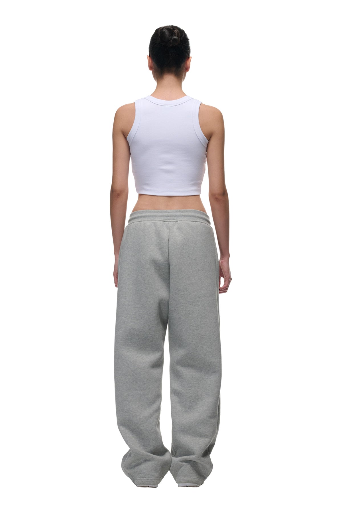 OPEN LEG JOGGER GREY MELANGE