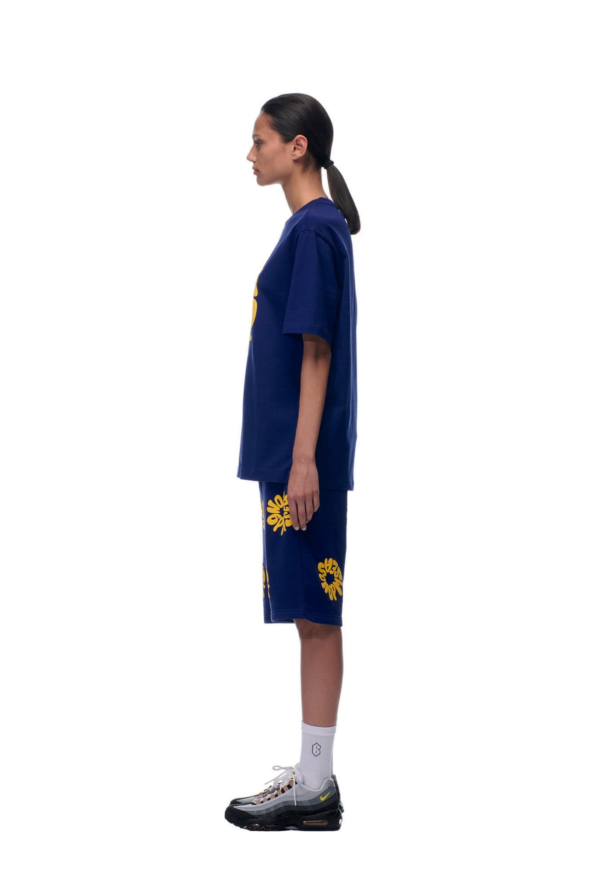 T-SHIRT FLOWER NAVY
