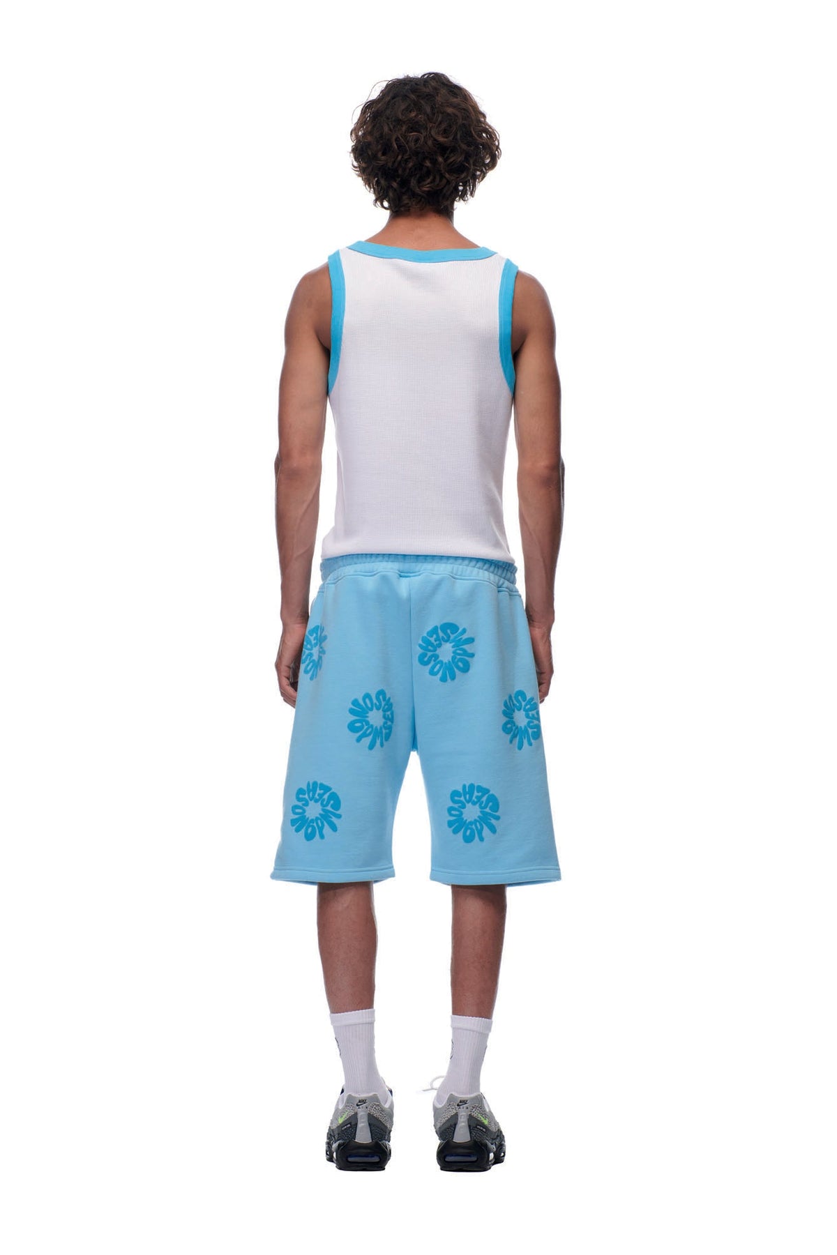 FLOWER SHORTS BABY BLUE