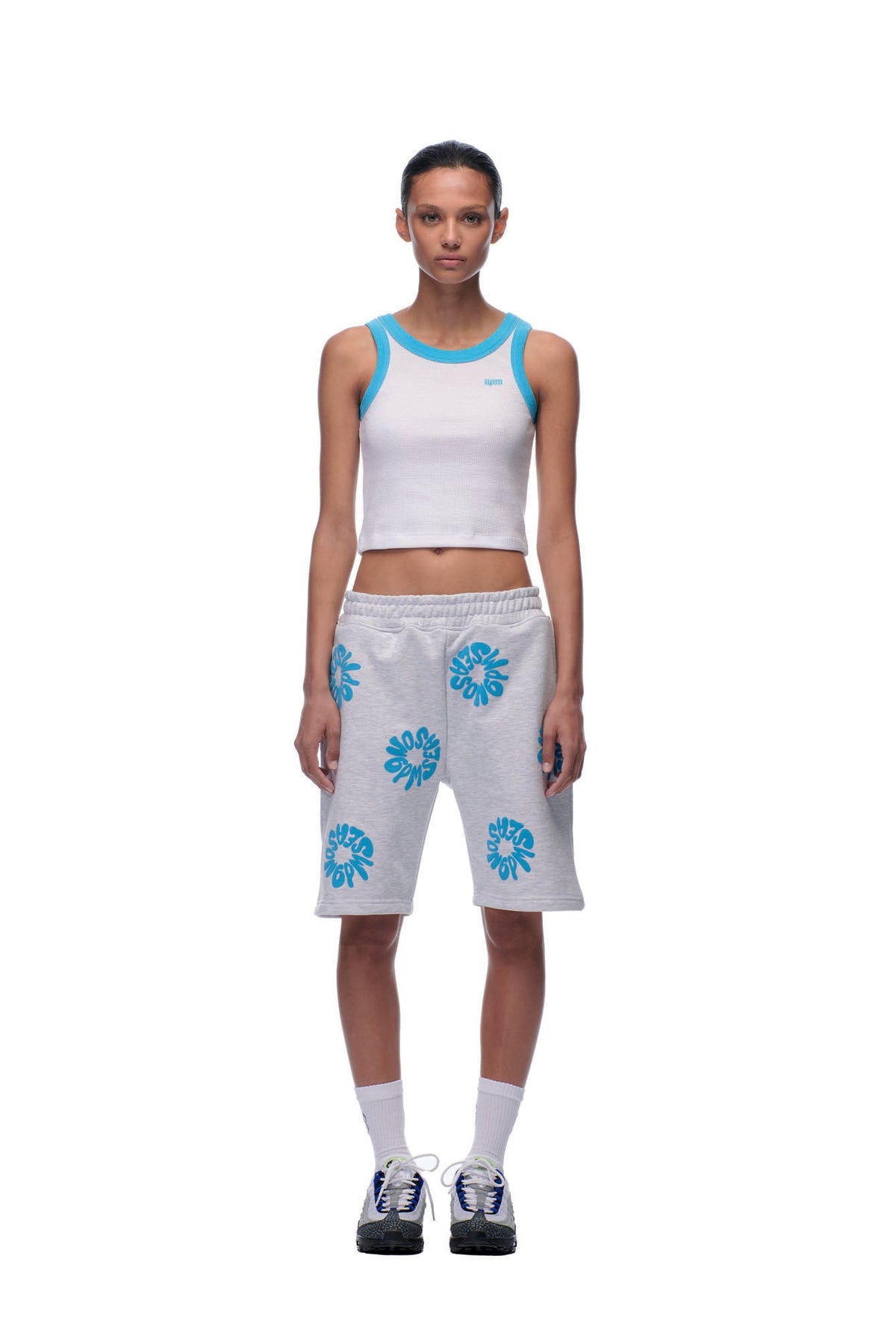 FLOWER SHORTS GREY