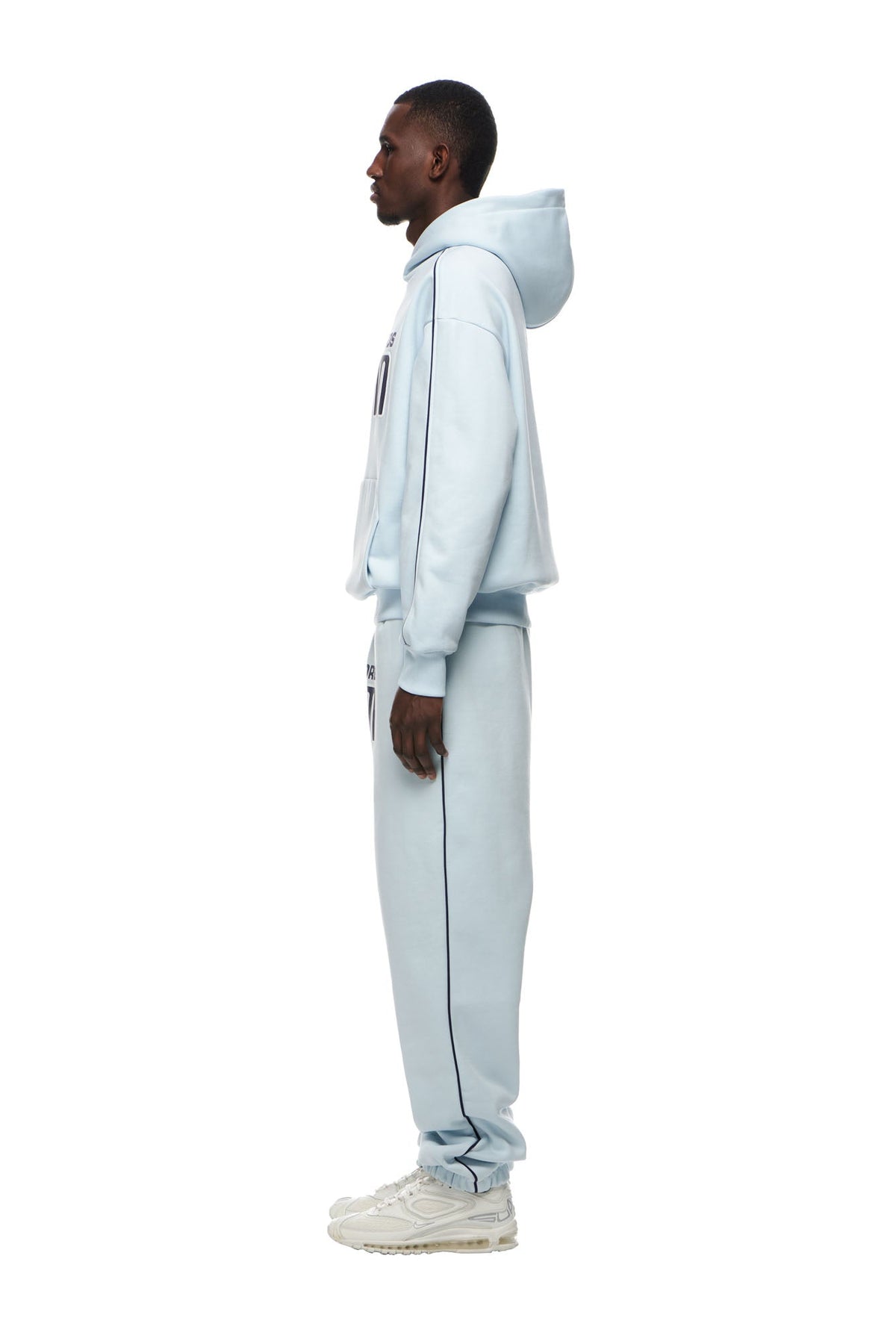 RECORDS HOODIE ICE BLUE