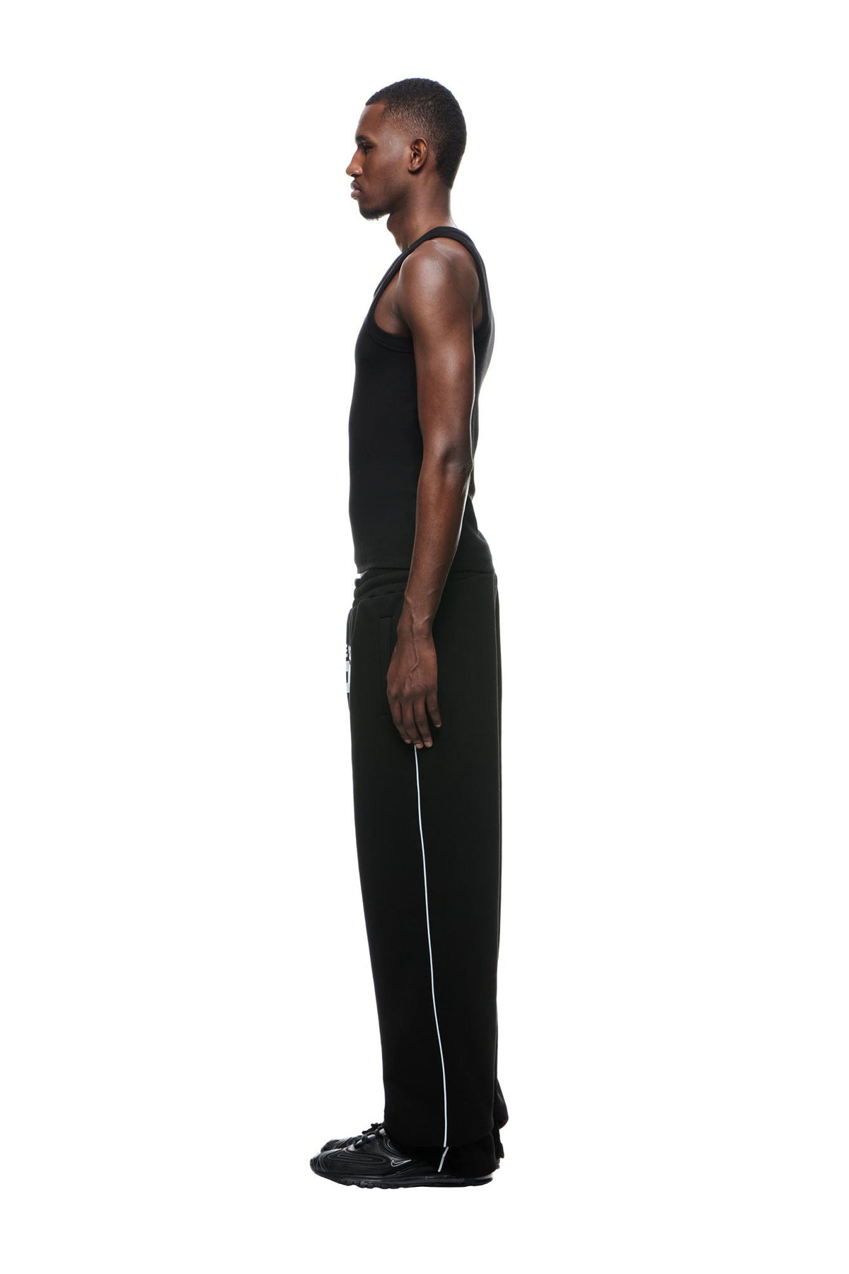 RECORDS OPEN LEG JOGGER BLACK