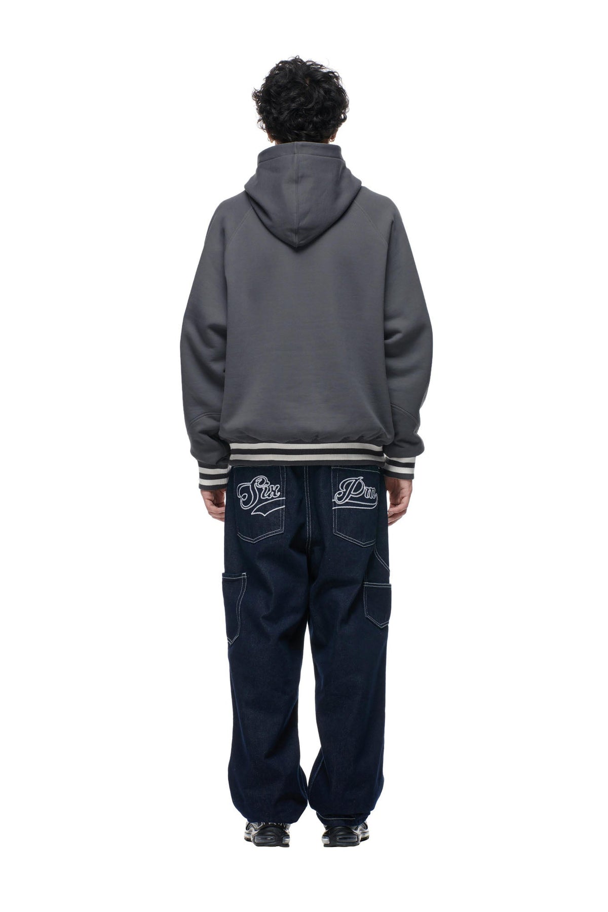 ONLY WEAR REVERSIBLE HOODIE ANTHRACITE/CREAM