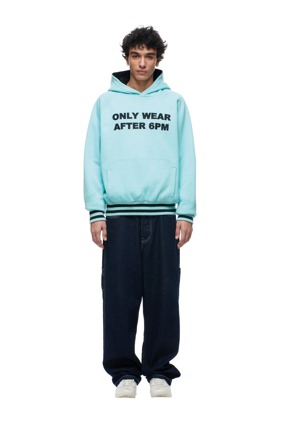 ONLY WEAR REVERSIBLE HOODIE BLACK/TURQUOISE