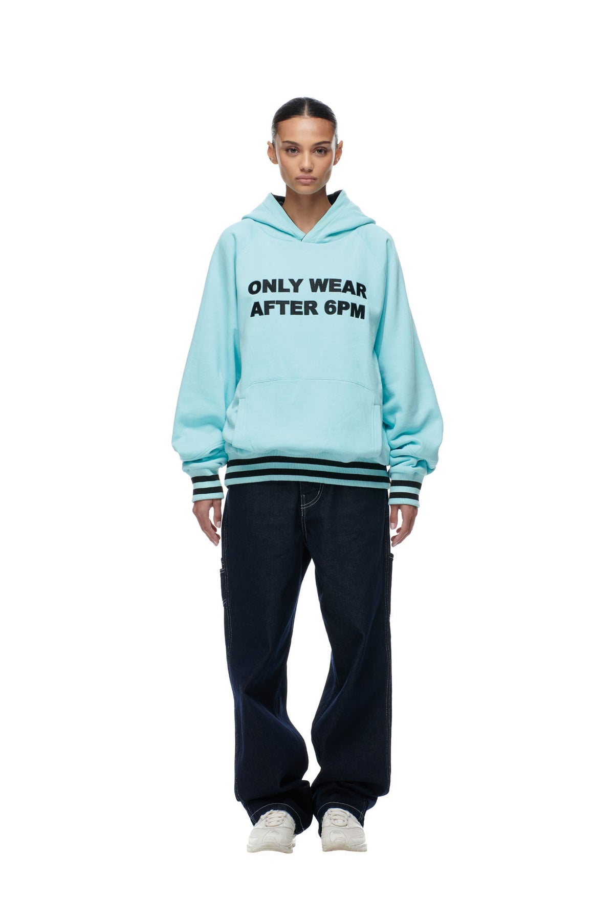 ONLY WEAR REVERSIBLE HOODIE BLACK/TURQUOISE