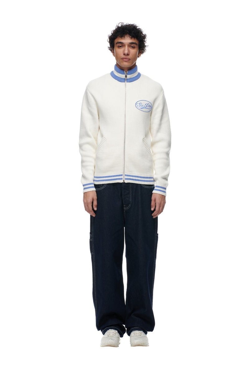 KNIT ZIP CARDIGAN