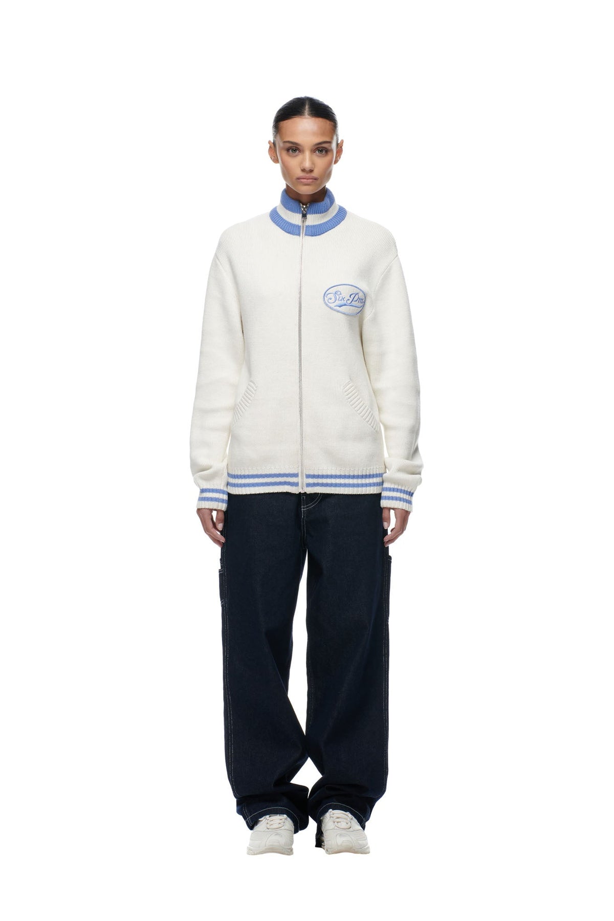 KNIT ZIP CARDIGAN