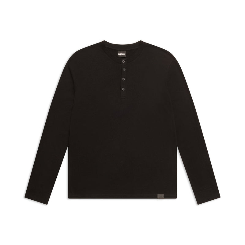BUTTONED SLIM FIT LS BLACK