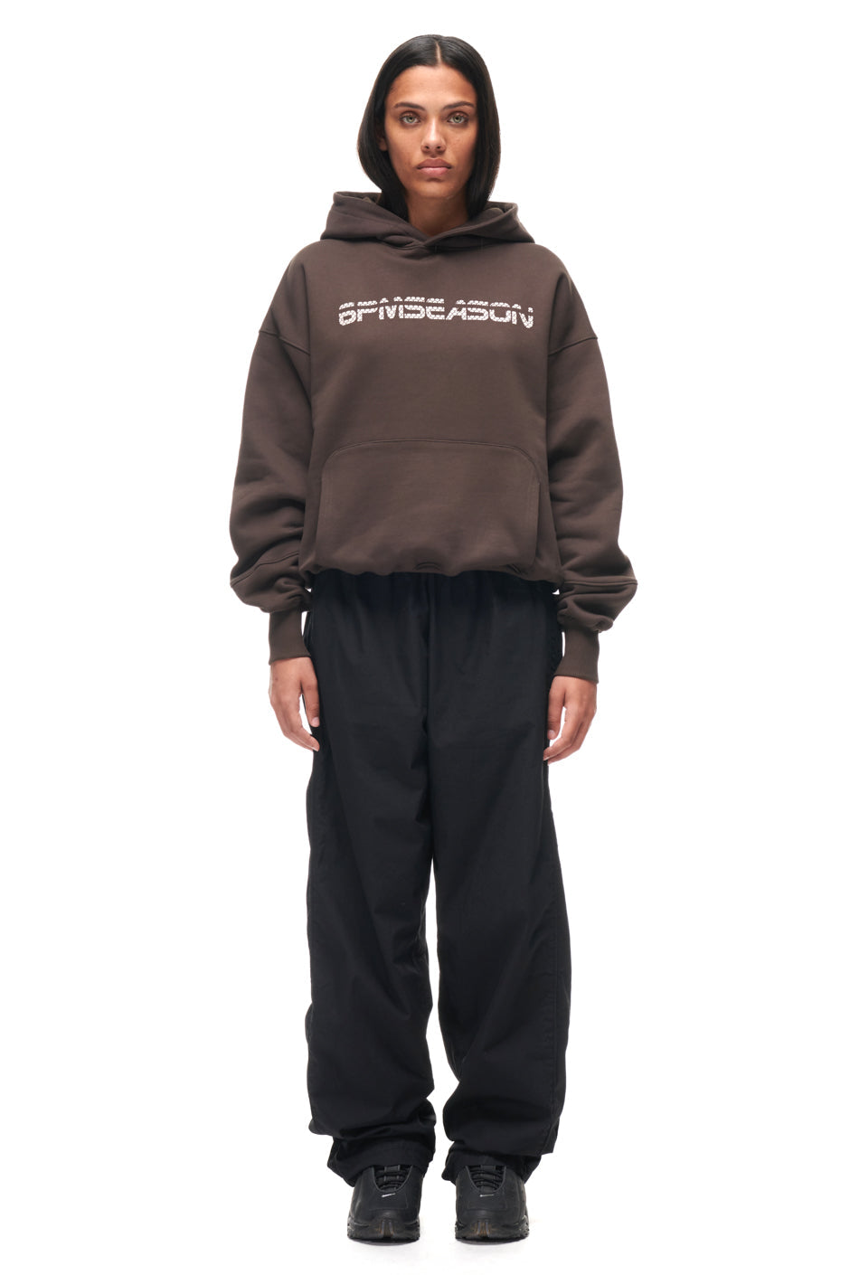 TILES HOODIE BROWN