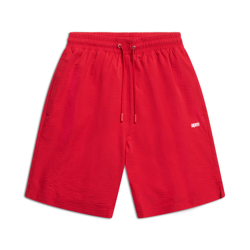 SEERSUCKER SWIM SHORTS CHERRY BONBON