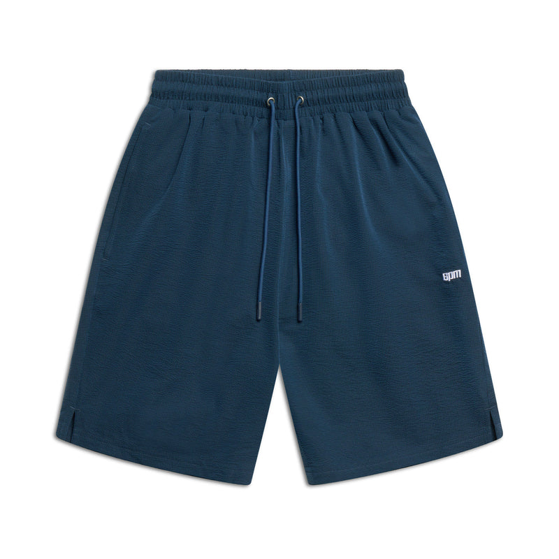 SEERSUCKER SWIM SHORTS BLUE LAKE