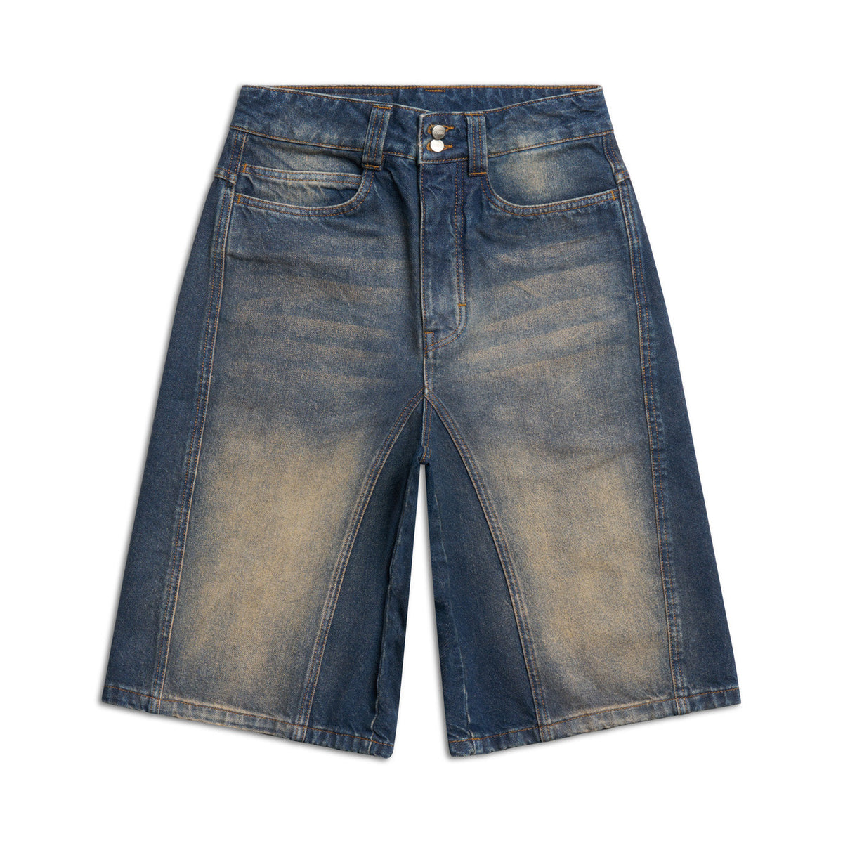 X-TRA WIDE DENIM SHORTS DARK BLUE