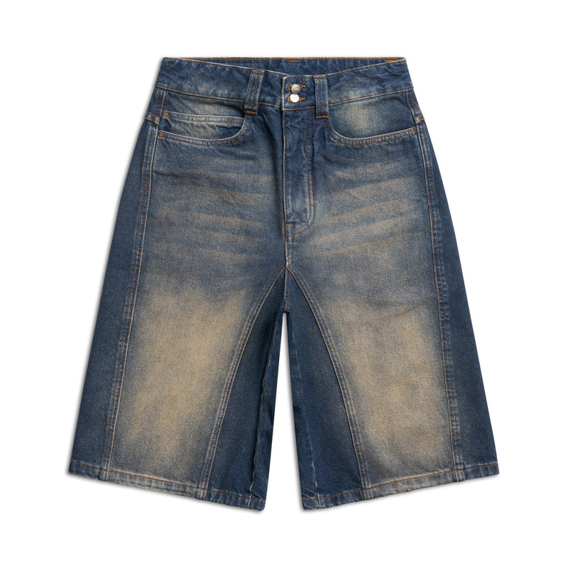 X-TRA WIDE DENIM SHORTS DARK BLUE