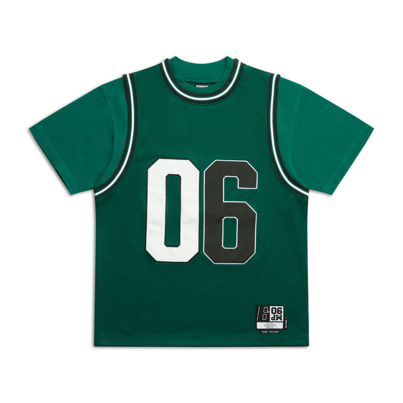 DOUBLE LAYER BBALL JERSEY DARK GREEN