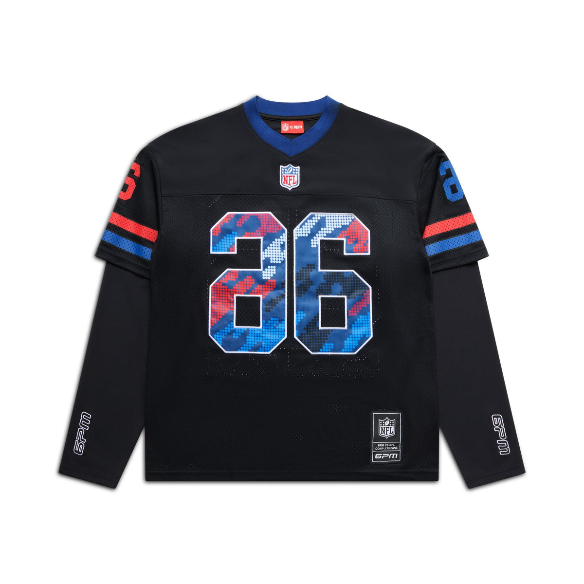 NFL LAYERED MESH LONGSLEEVE BLACK