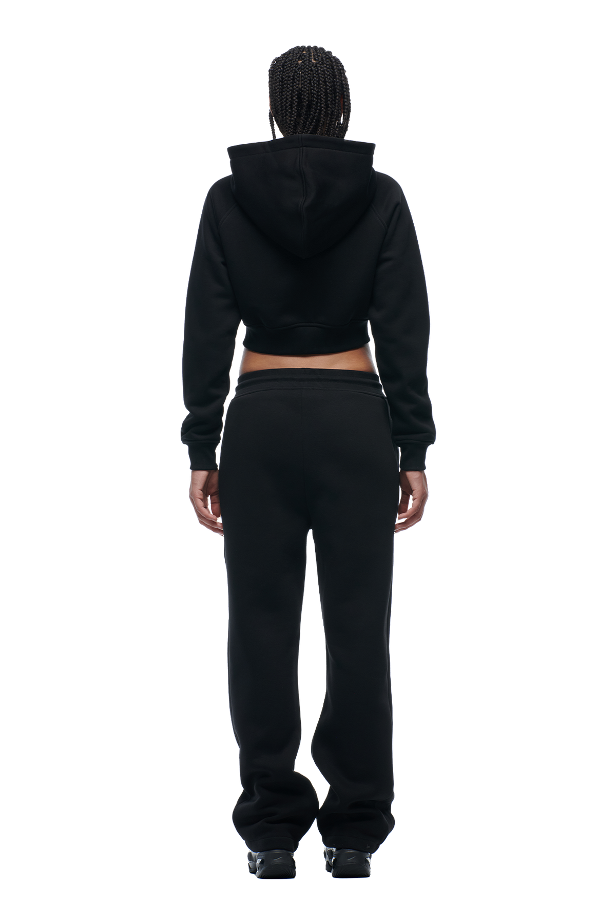 WMNS CROPPED ZIP HOODIE BLACK