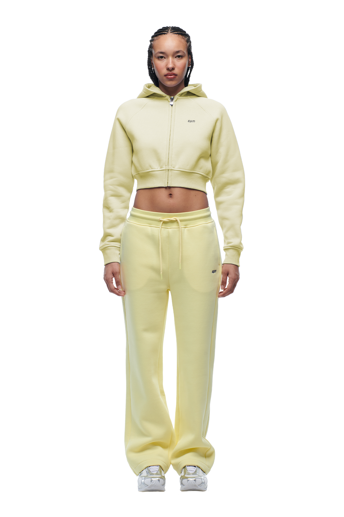 WMNS CROPPED ZIP HOODIE BUTTERCREAM