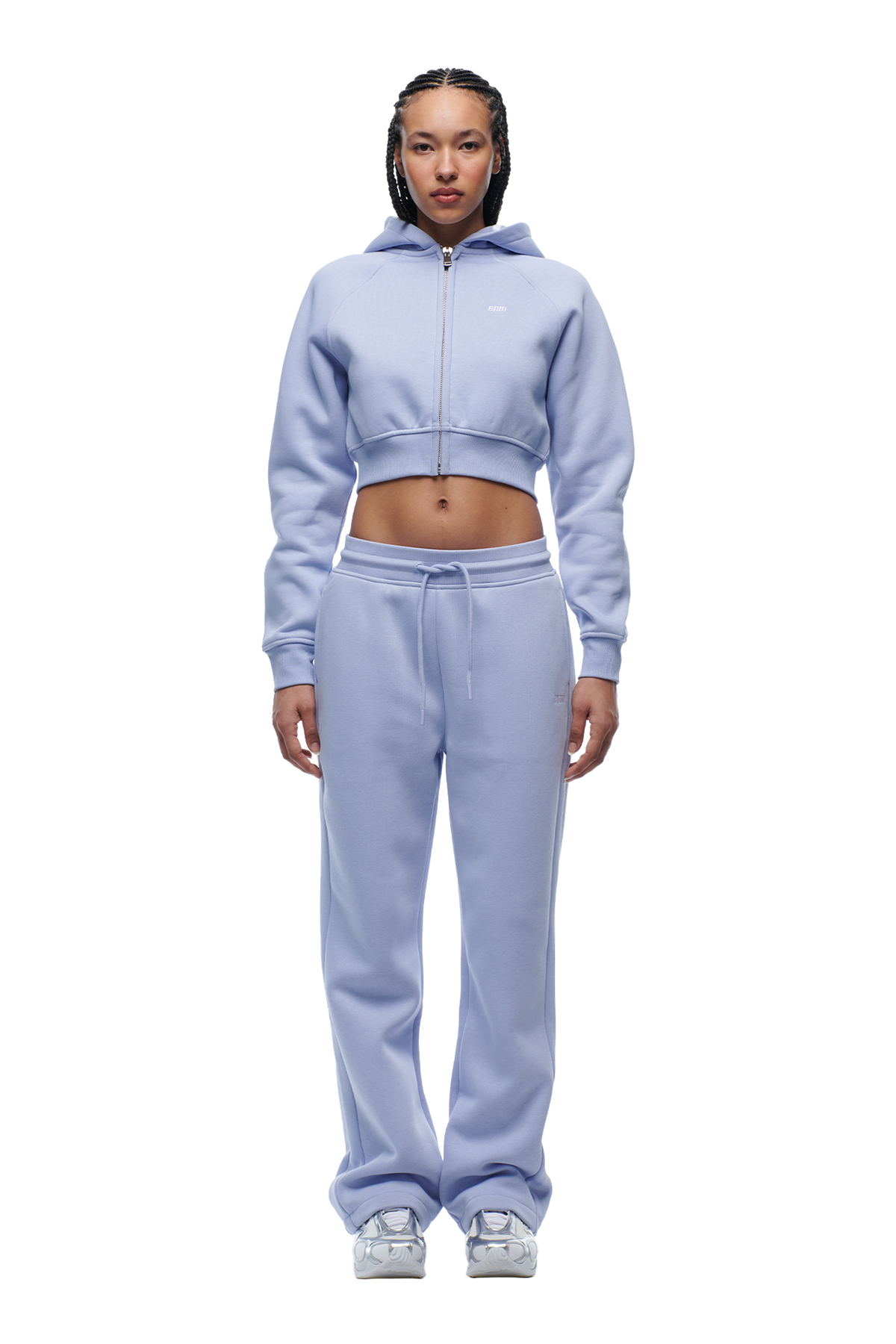 WMNS CROPPED ZIP HOODIE SOFT VIOLET