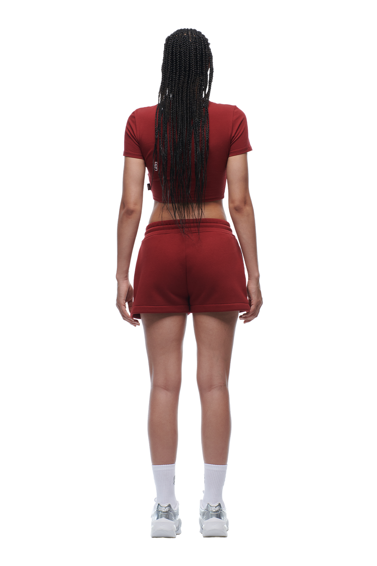 WMNS CROPPED T-SHIRT WINE RED