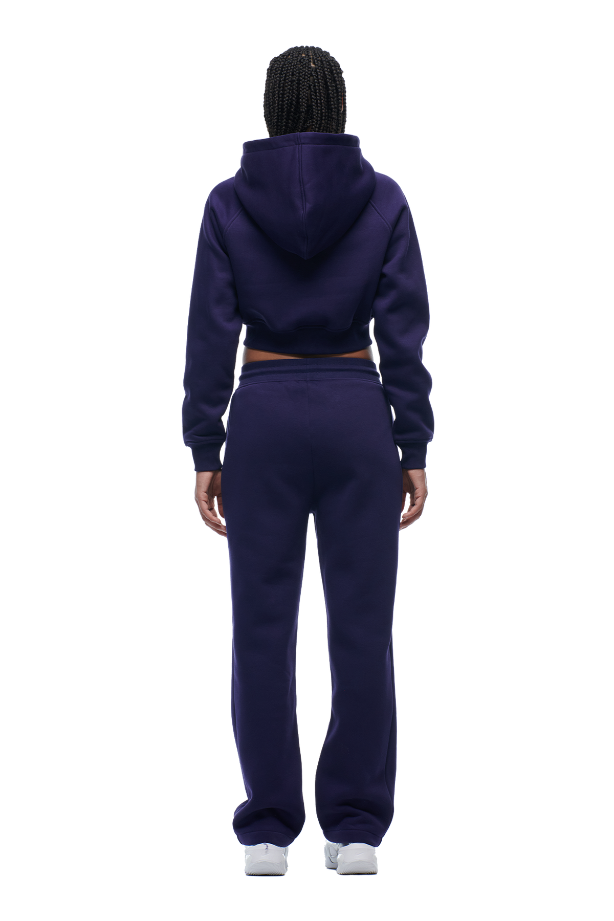 WMNS CROPPED ZIP HOODIE ORBIT BLUE