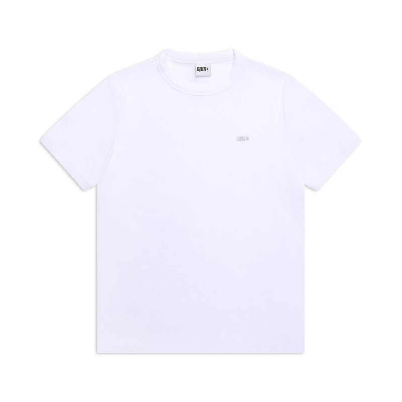 RIBBED SLIM FIT TEE WHITE