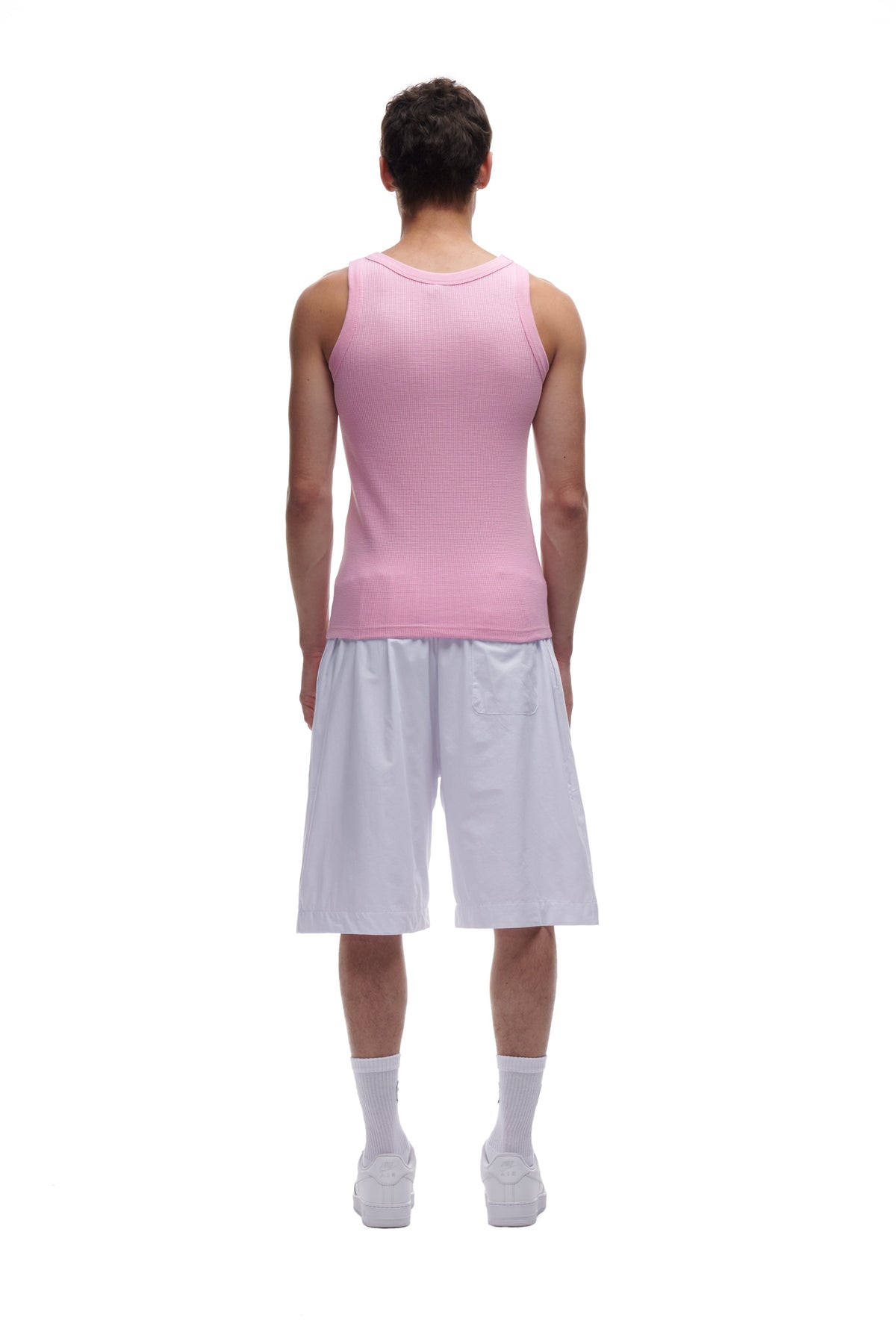 WAFFLE KNIT TANK TOP BABY PINK