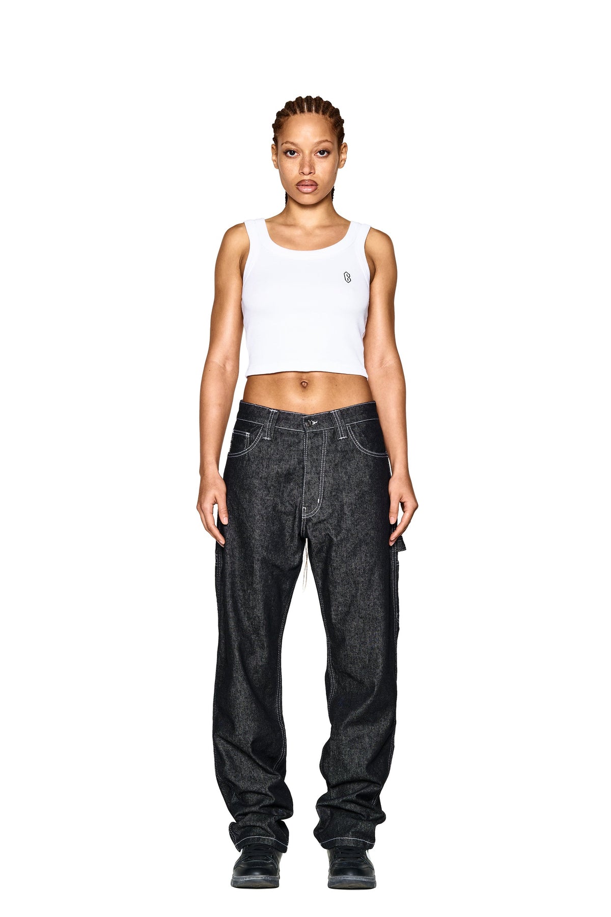 LOGO DENIM JEANS BLACK