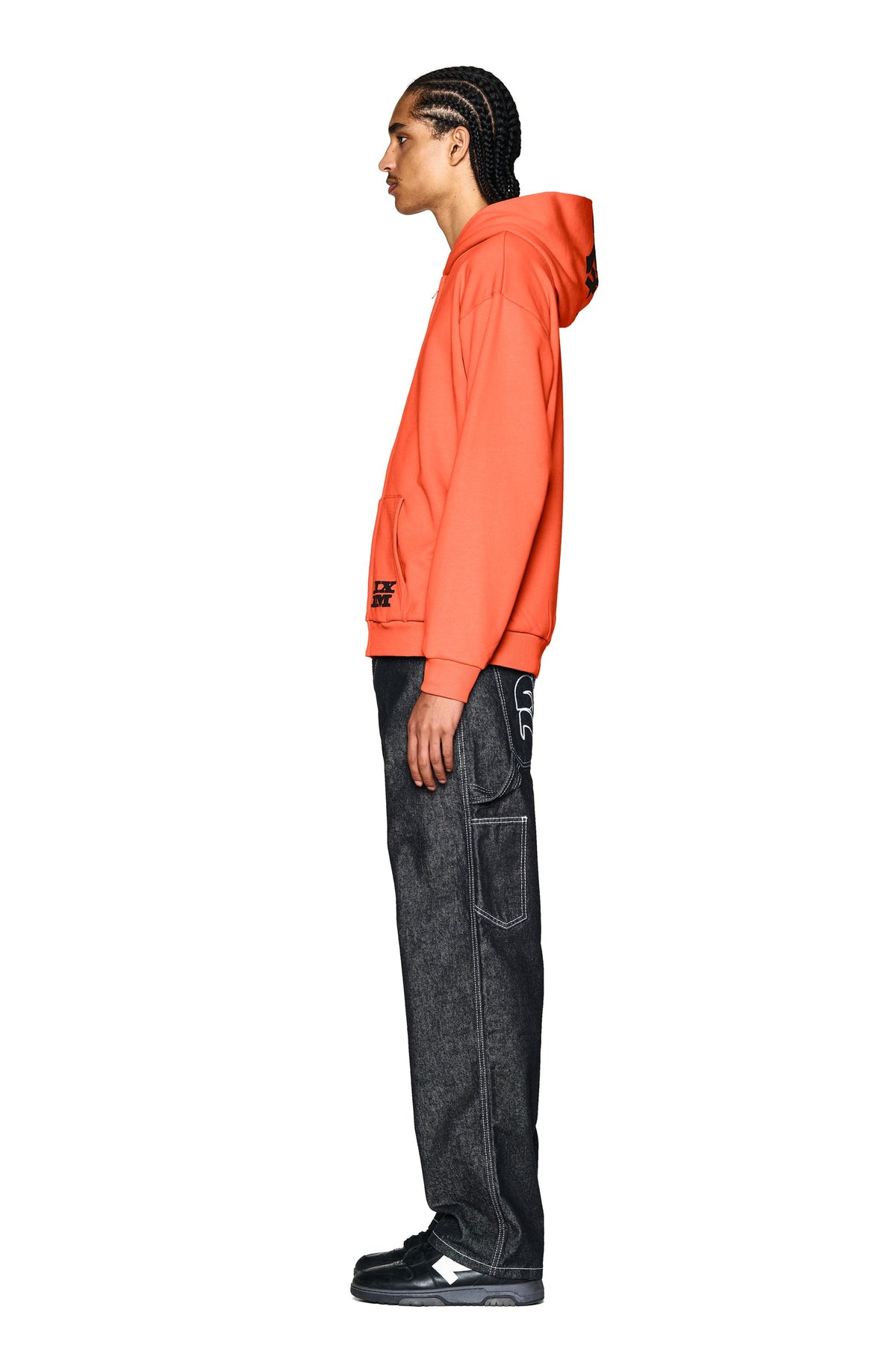LOGO ZIP HOODIE ORANGE