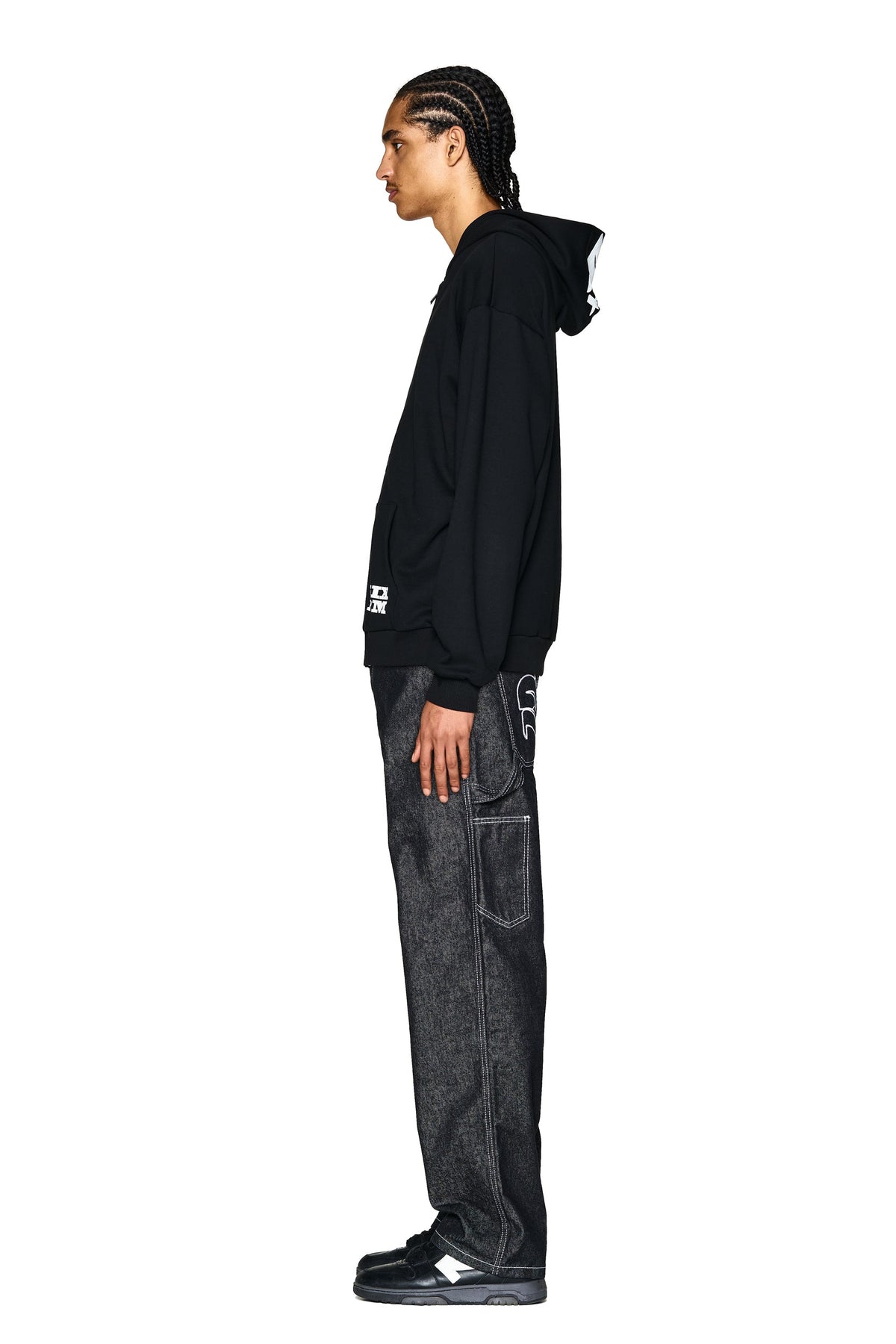 LOGO ZIP HOODIE BLACK