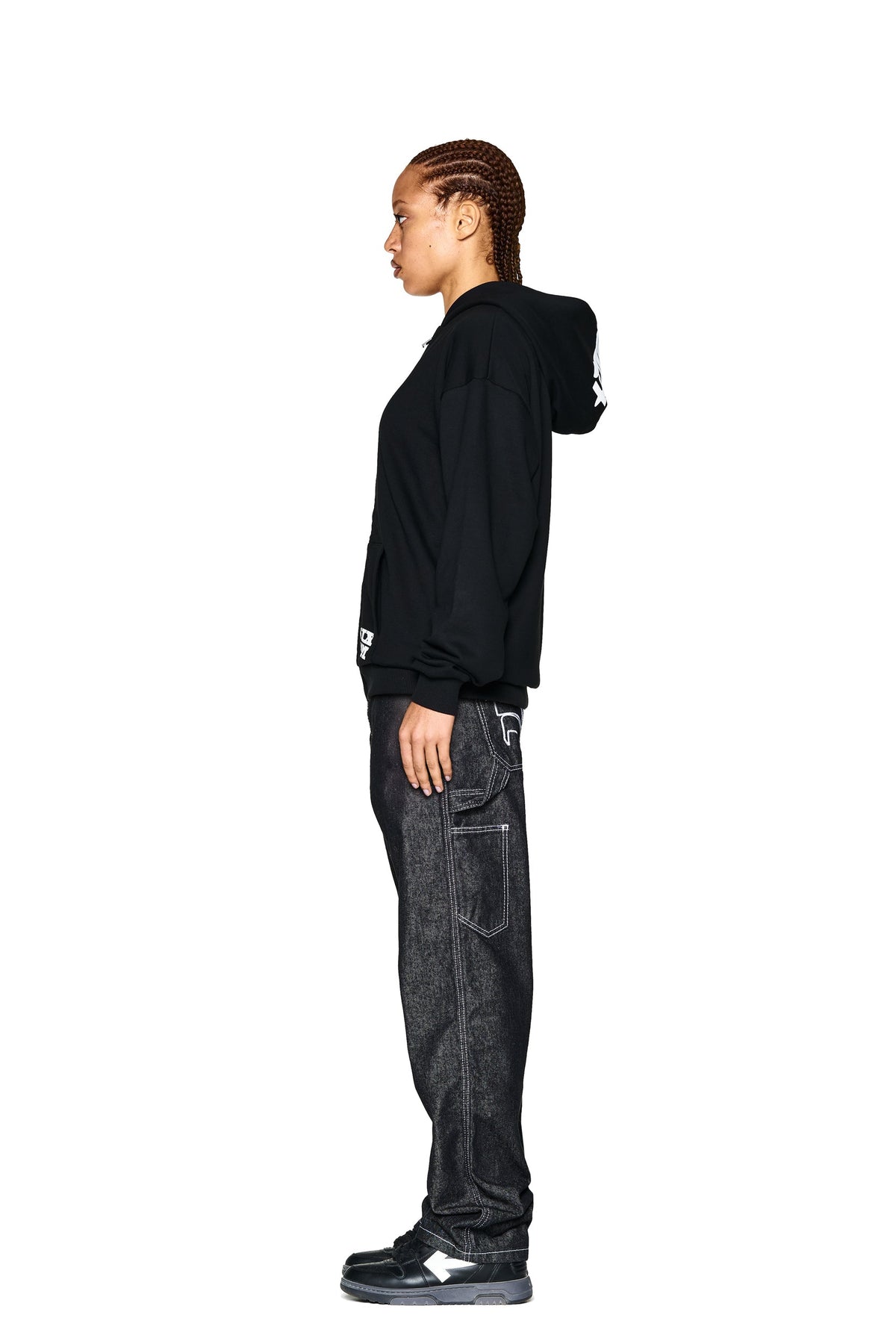 LOGO ZIP HOODIE BLACK