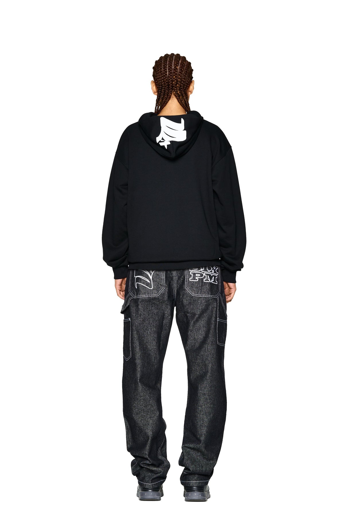 LOGO ZIP HOODIE BLACK