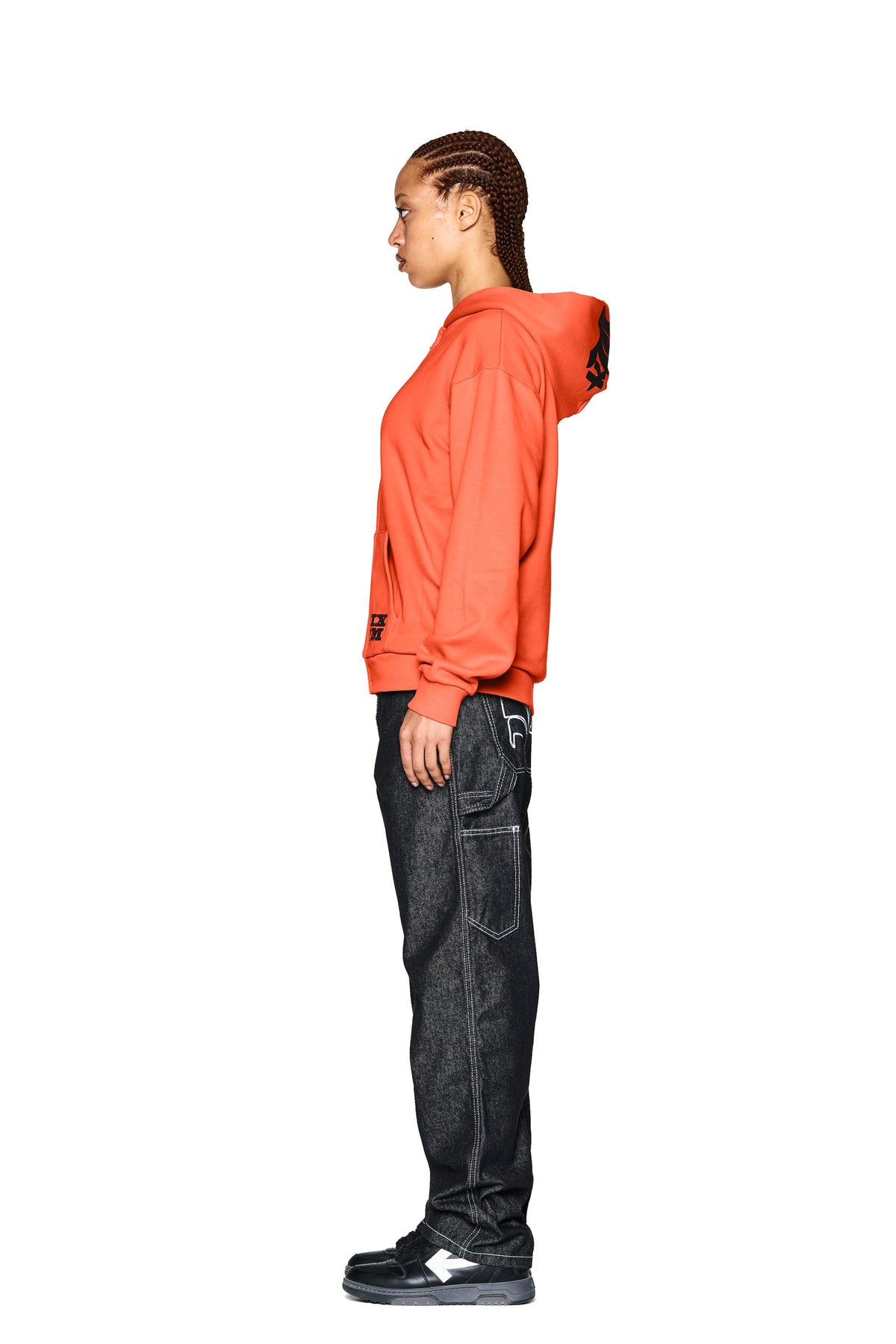 LOGO ZIP HOODIE ORANGE