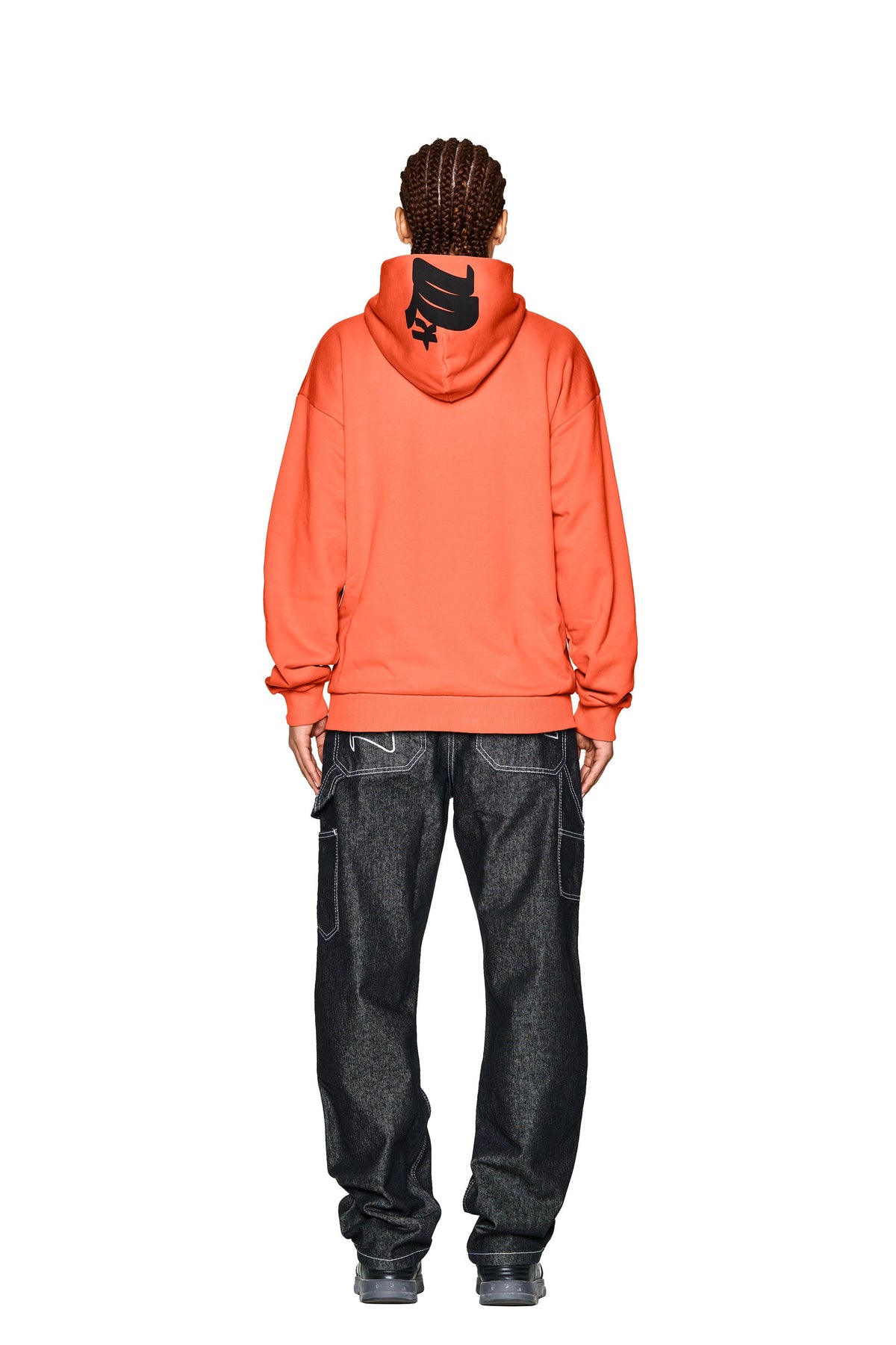 LOGO ZIP HOODIE ORANGE