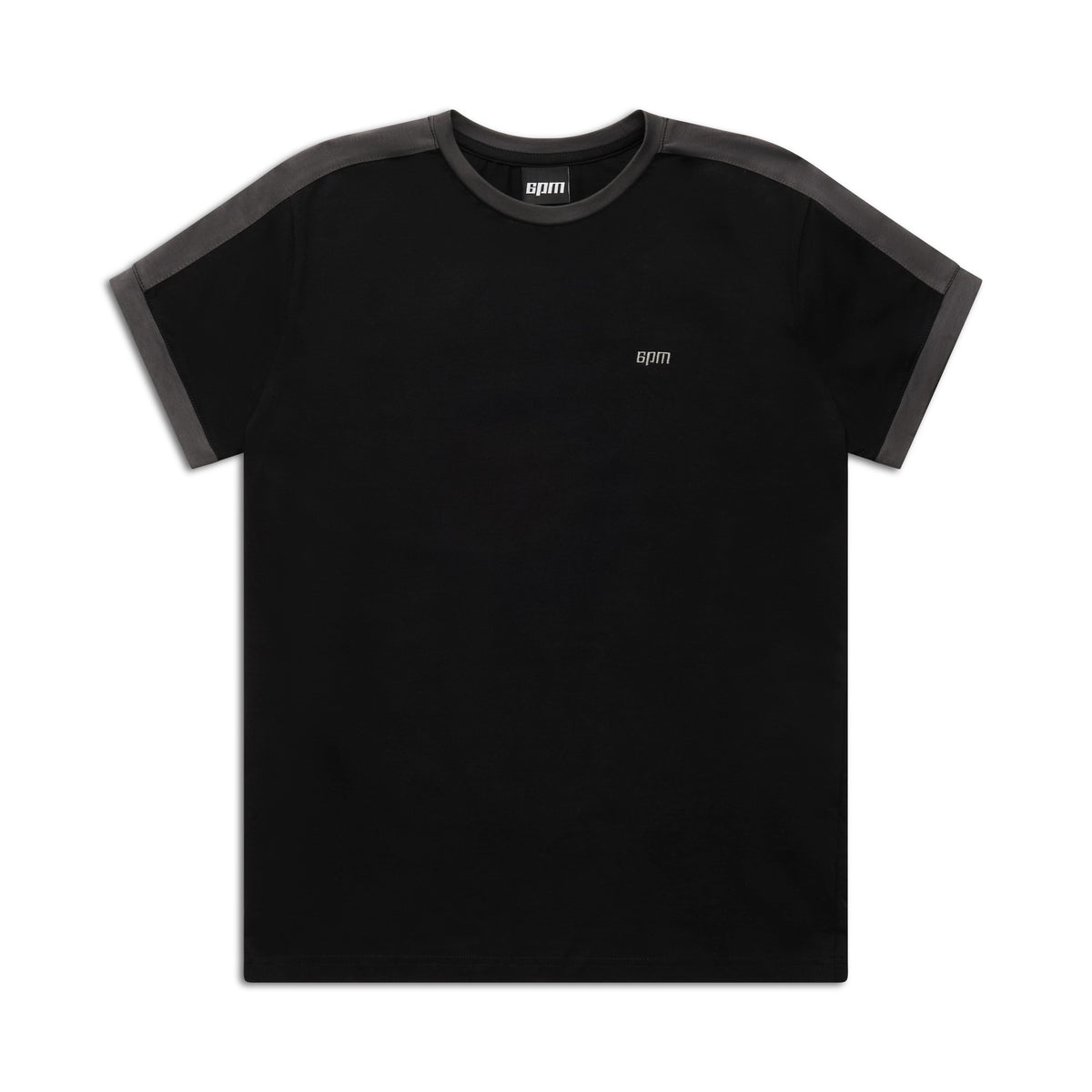 SLIM FIT RINGER TEE BLACK