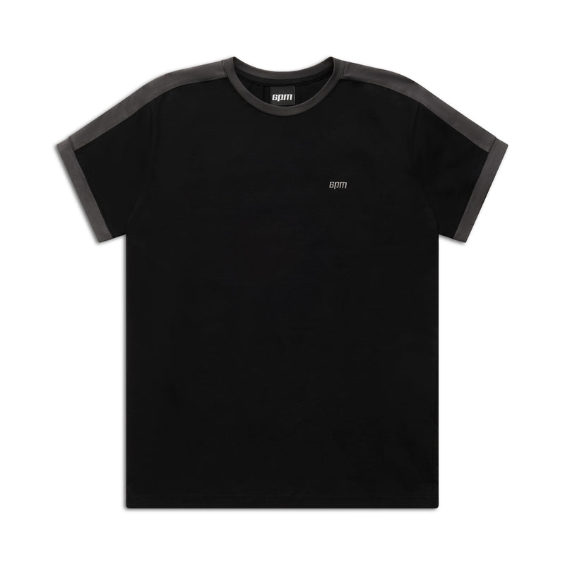 SLIM FIT RINGER TEE BLACK
