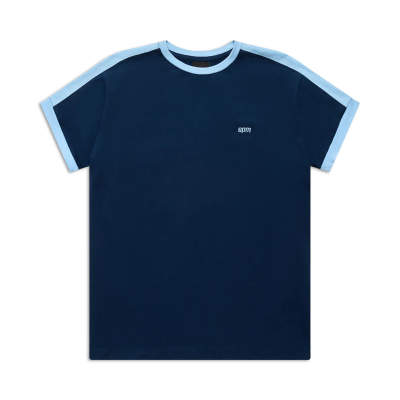 SLIM FIT RINGER TEE NAVY