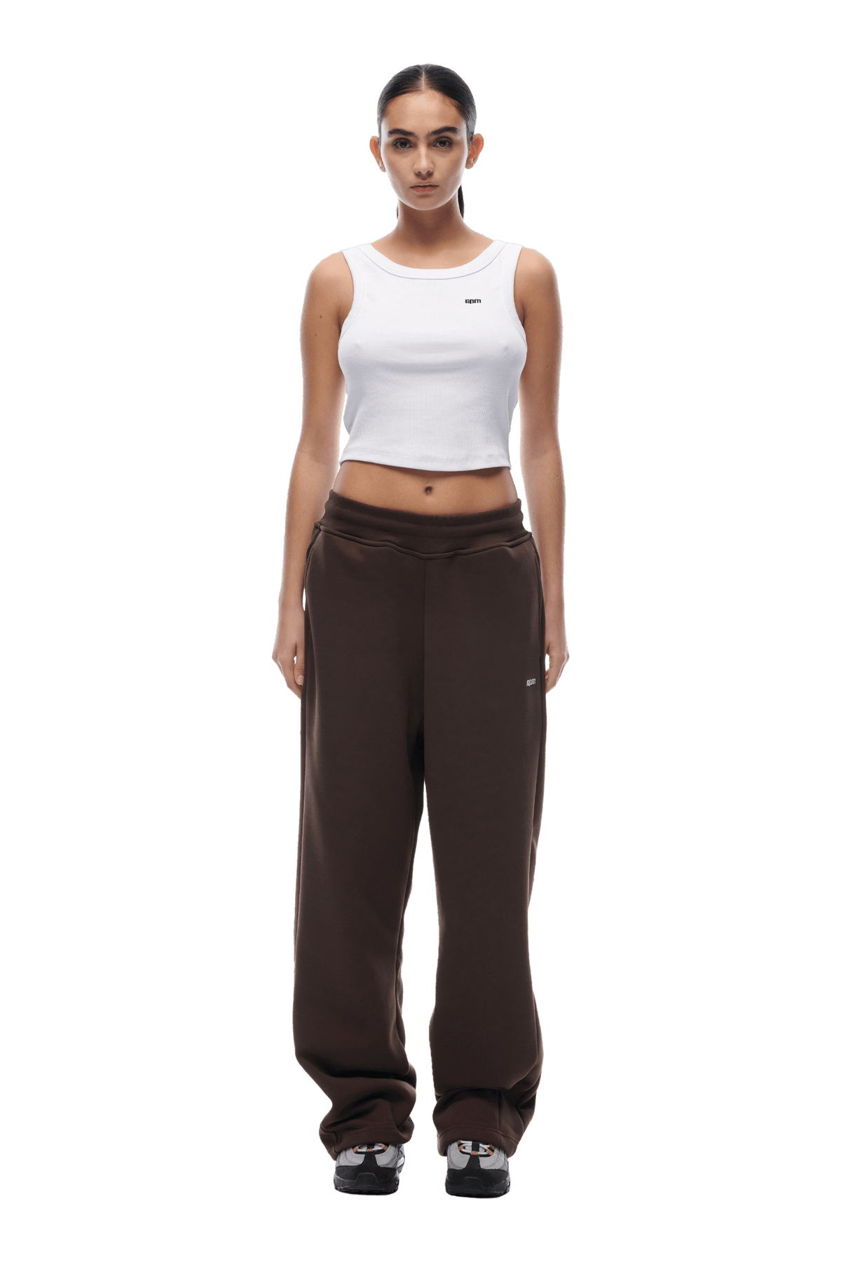OPEN LEG JOGGER CHOCOLATE BROWN