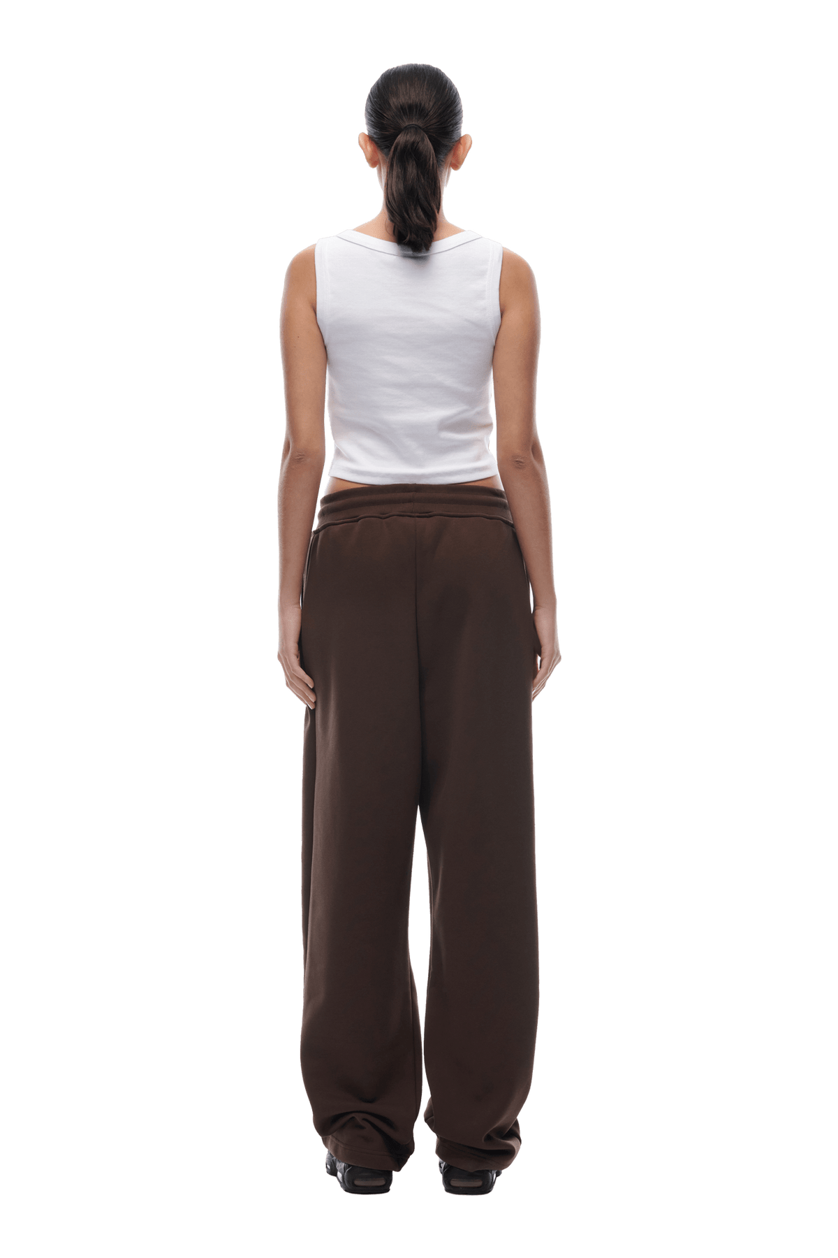 OPEN LEG JOGGER CHOCOLATE BROWN