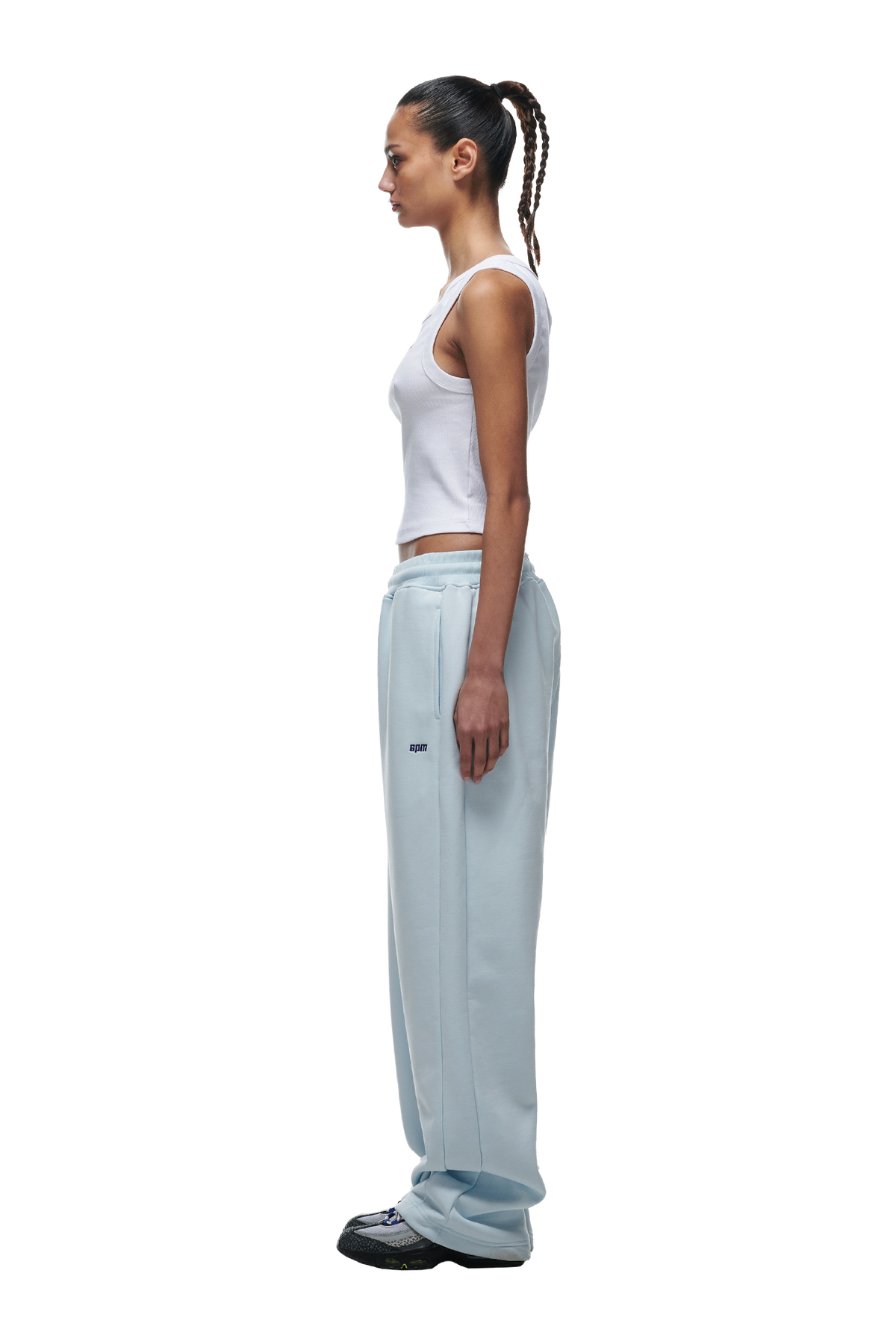 OPEN LEG JOGGER ICE BLUE