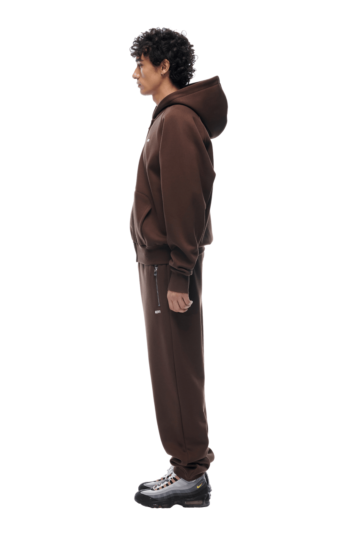ZIP HOODIE CHOCOLATE BROWN