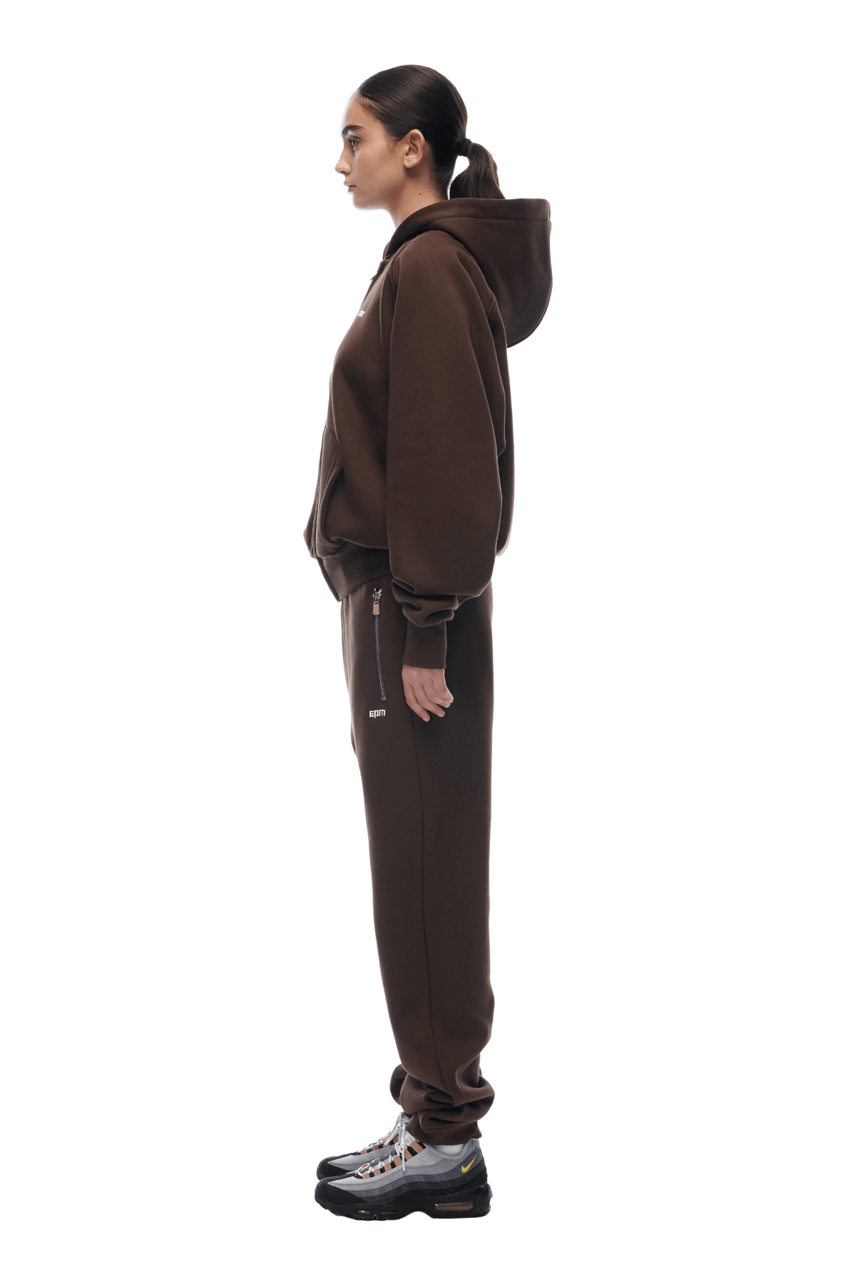 ZIP HOODIE CHOCOLATE BROWN